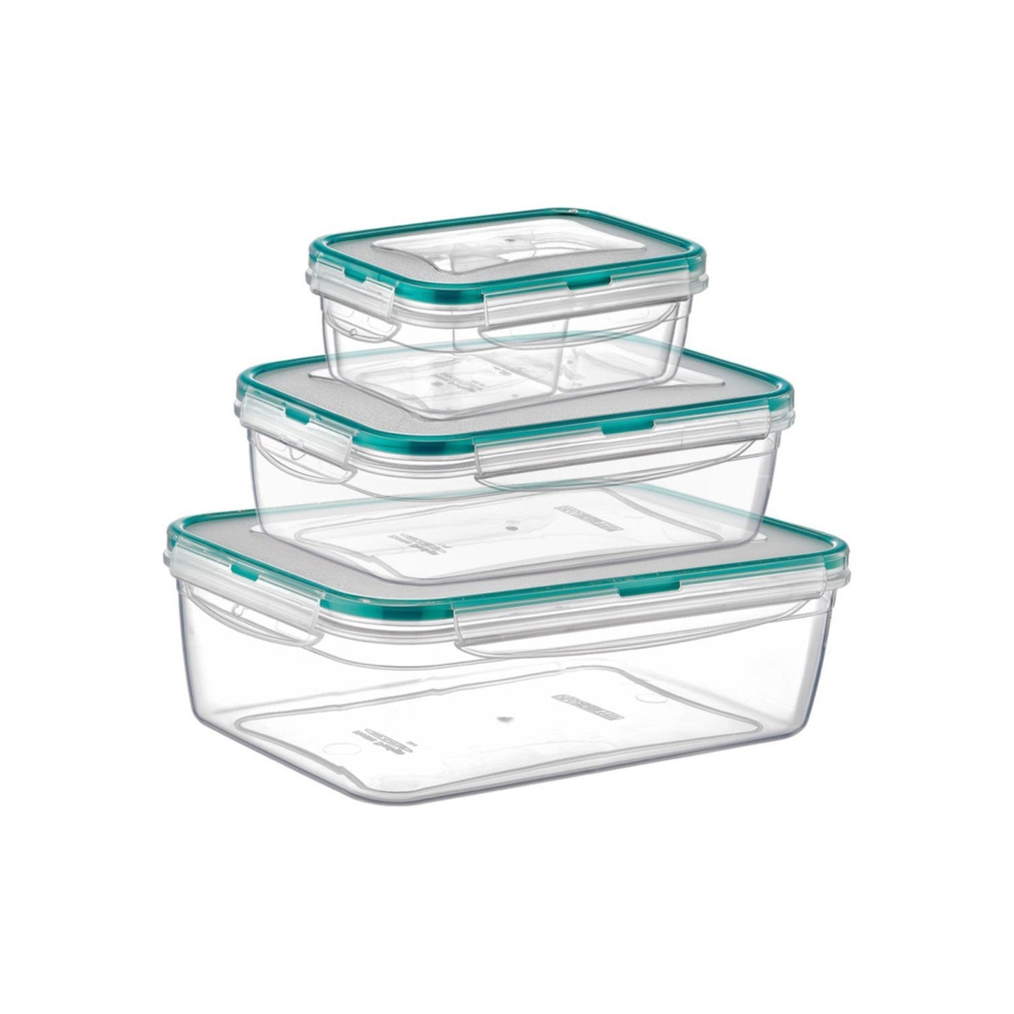 LC-350 FRESH BOX RECTANGLE DEEP 3-PIECE SET(0,7 LT + 1,3 LT. + 2,4 LT.) - Transparent